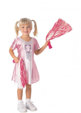 ▷ Costume Cheerleader rosa per bambina