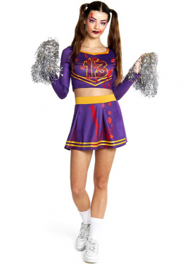 Bloody Zombie Cheerleader Costume for Women