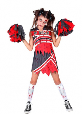Zombie Cheerleader Costume for Girls