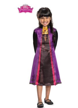 Anna Frozen costume purple outfit for girls