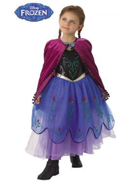 Costume premium congelado Anna para a menina