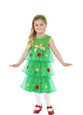 Fato de árvore de Natal com tutu para menina