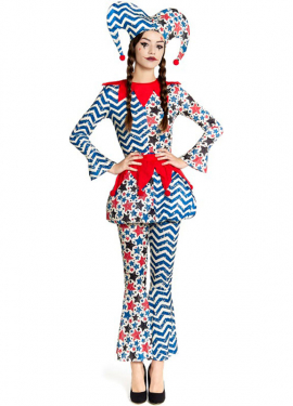 Harlequin Costume with Stars for Women