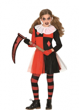 Dangerous Harlequina costume for girls