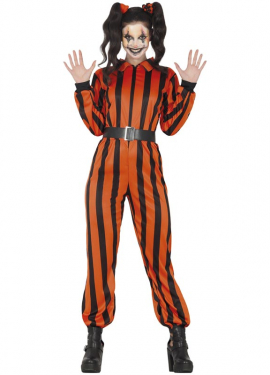 Women's Prisoner Harlequin Costume