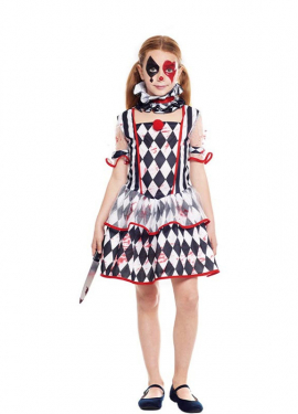 Bloody Arlequina rhombus costume for girl