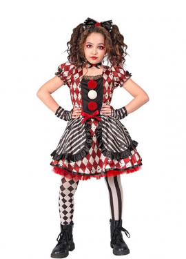 Sinister Harlequin Costume for Girls