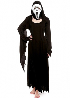 Black Surprised Assassin Costume for Women