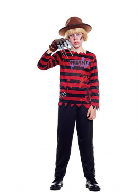 Striped Nightmare Killer Costume for Boys