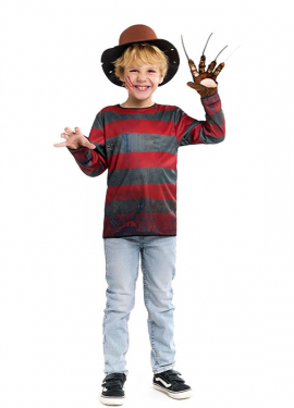 Nightmare Killer Costume with Hat for Boys