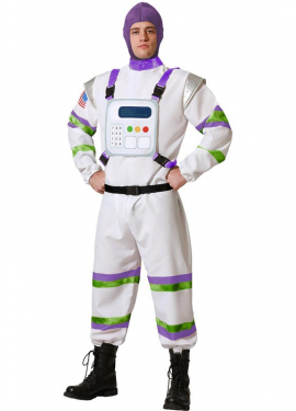 Costume de célèbre astronaute de l'espace blanc avec capuche pour homme