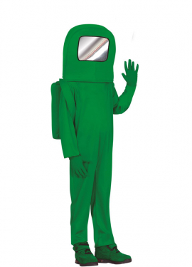 Green Impostor Astronaut Costume for Kids