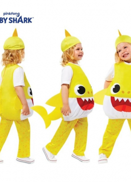 Yellow Baby Shark costume for children and babies