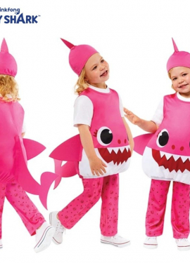 Pink Baby Shark Mama costume for children and babies