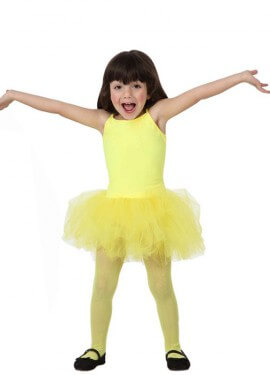 Fato de bailarina amarela para menina