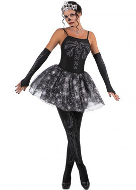 Skeleton Dancer Costume with Tiara for Women