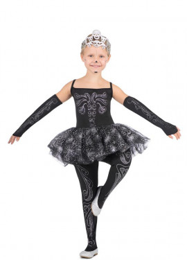 Skeleton Dancer Costume with Tiara for Girl