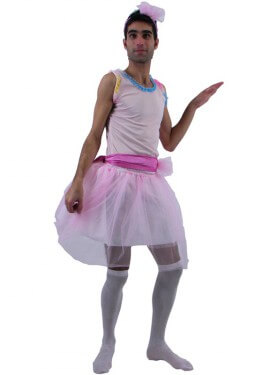 Rosa Zut Tutu Tänzer Kostüm für Erwachsene