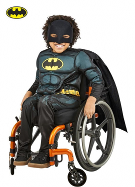 Adaptive Batman muscle costume with mask for children