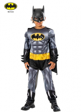 Deluxe Metal Core Batman Costume with Mask for Boys