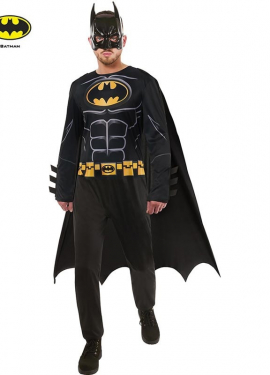 Batman Black Core Opp Costume with Mask for Men