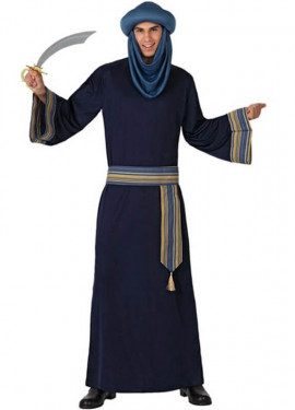 Disfraz Para Adultos Jeque Árabe Azul Dorado con Ofertas en