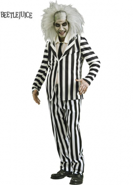 Beetlejuice costume striped suit for men