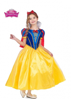 Costume da Biancaneve con cerchietto e mantello per bambina