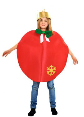 Fato de bola vermelha de Natal para crianças