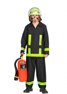 Black and yellow firefighter costume for boys