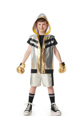 Silver Boxer Costume for Kids