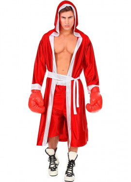 Red and white boxer costume for men