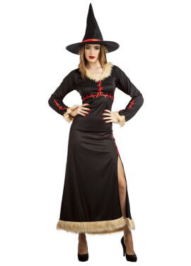 Disfraz de Bruja Costuras para mujer