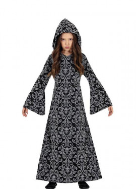 Black Hooded Witch Costume for Girls