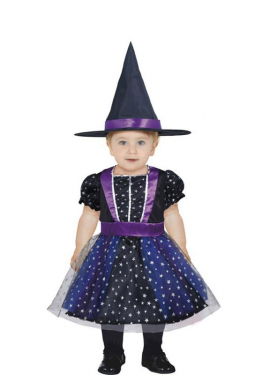 Silver Stars Witch Costume for Girl and Baby