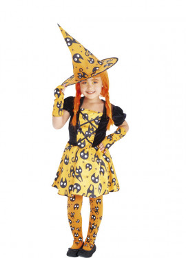 Orange Mininos Witch Costume for girl