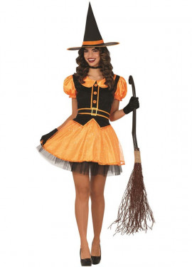 Orange Witch Costume for Women