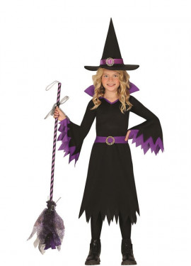 Black and purple witch costume for girls