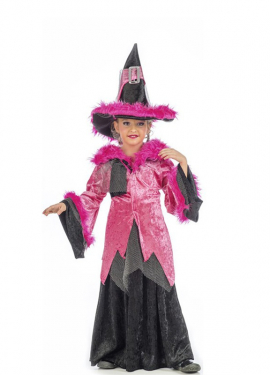 Déguisement Sorcière Fille 3 Pièces - Cape, Chapeau Et Sac Chauve-souris - Pour Halloween, Carnaval - Taille 90-140 Cm (8 Ans Et Plus)