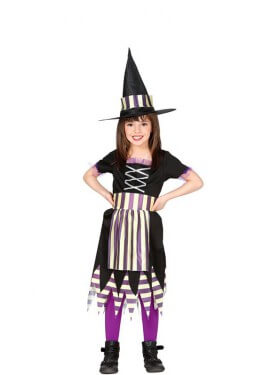Gestreiftes Hexenkostüm