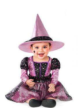 Pink witch costume for babies