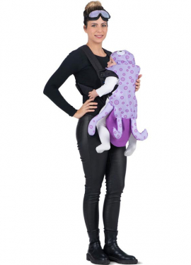 Diver and Octopus Costume with Backpack Cover for Adults and Babies