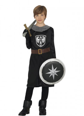 Black Medieval Knight costume for children