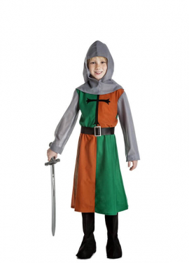 Fato de Cavaleiro Medieval verde para menino