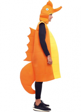 Orange Seahorse Costume for Adults