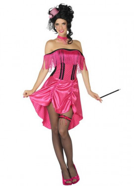 Disfraz de Cabaretera fucsia para mujer