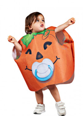 Pumpkin costume with pacifier for babies and children