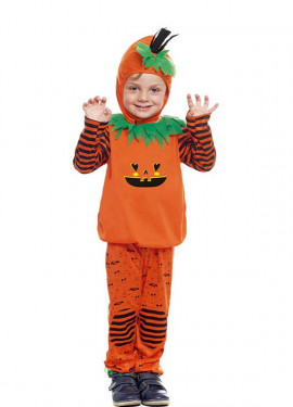 Striped Pumpkin Costume with Hat for Baby and Children