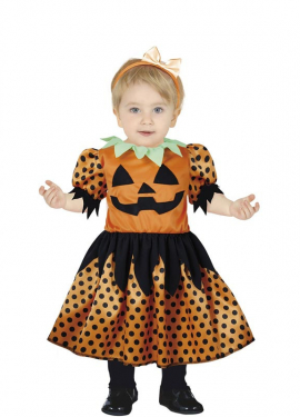 Happy Pumpkin Costume for Girl and Baby