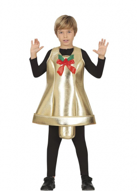 Golden Bell Costume with Bow for Kids